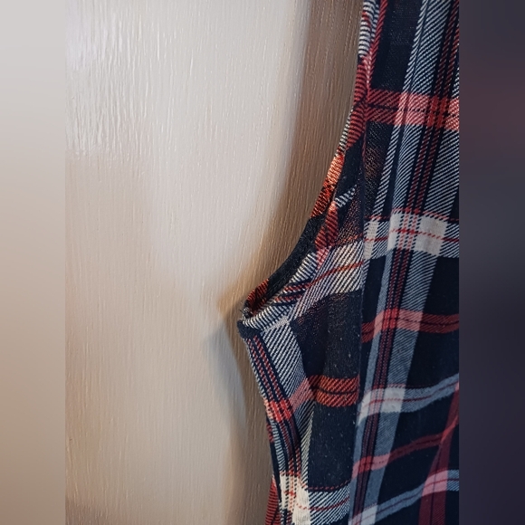 Stella Tweed Ladies L Sleeveless Plaid Summer Top Stretchy - Picture 5 of 10